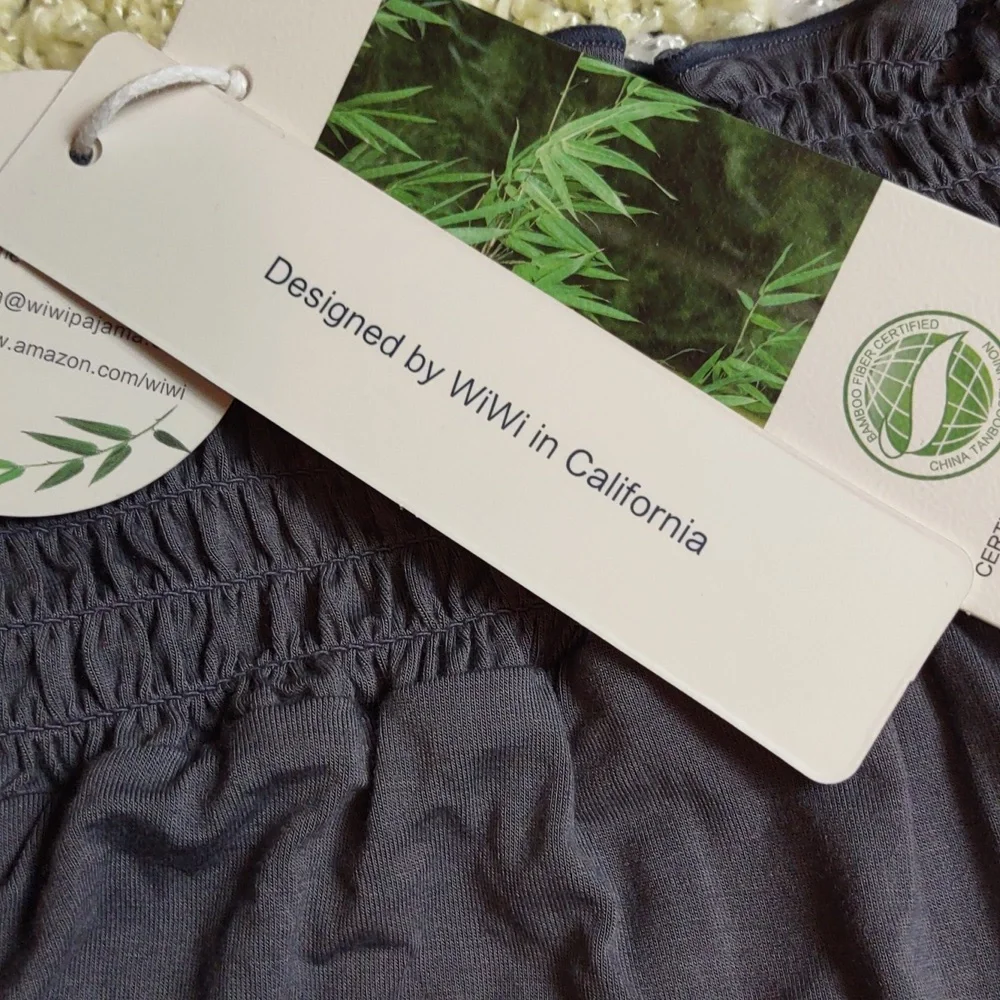 NWT WiWi Large Bamboo High Waist Grey Shorts - Picture 3 of 12